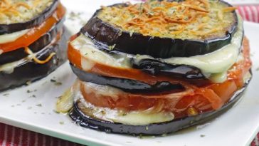 Se te Hara Agua la Boca: Receta de Milhojas de Berenjena, Tomate y Mozzarella😋🔥
