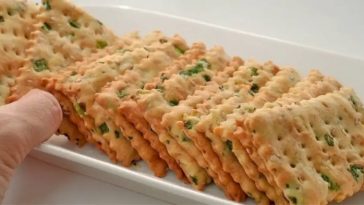 Como hacer Galletas Saladas ¡Crujientes! Receta perfecta con cebollin
