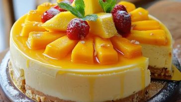 Delicia Tropical en un Bocado! Cheesecake de Mango