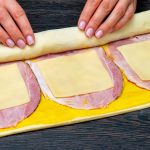 Espirales-Pizza de Hojaldre con Jamón y Queso