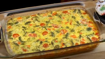 Cazuela saludable de Huevo con Brócoli horneado: Receta nutritiva para el desayuno
