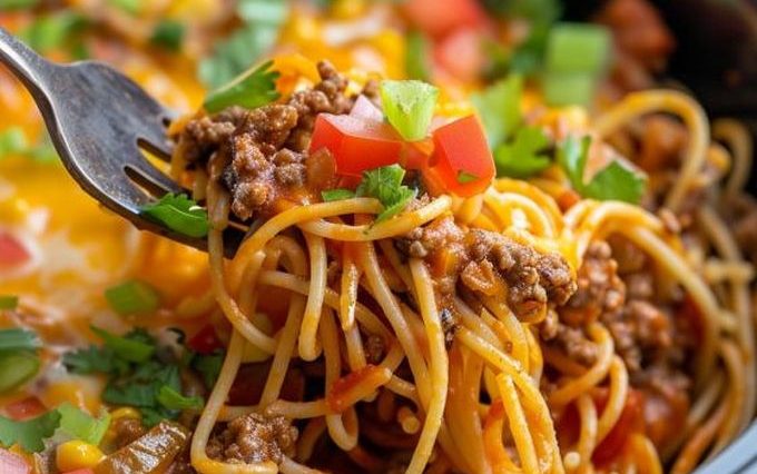 Espaguetis para Tacos en Olla de Cocción Lenta: La Cena Familiar que Todos Amarán