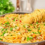 ¡Aprendí esta antigua Receta de Espaguetis de un chef francés!  ¡Deliciosos Espaguetis Cremosos con Pollo!