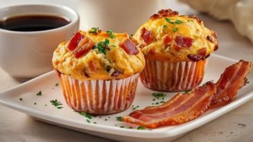Muffins de Tocino y Queso Cheddar: ¡Perfectos para el Desayuno!