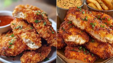 ¡Crujientes y Deliciosas! Tiras de Pollo con Ajo y Parmesano en Freidora de Aire