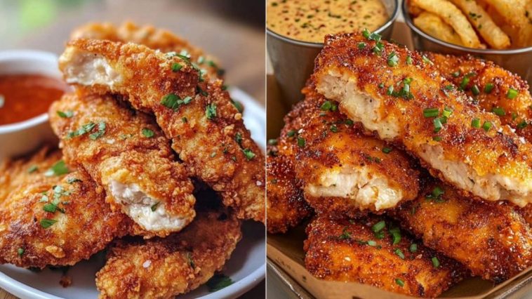 ¡Crujientes y Deliciosas! Tiras de Pollo con Ajo y Parmesano en Freidora de Aire
