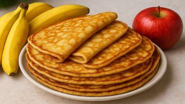 ¡Estos Panqueques de Banana, Avena y Manzana te van a encantar!